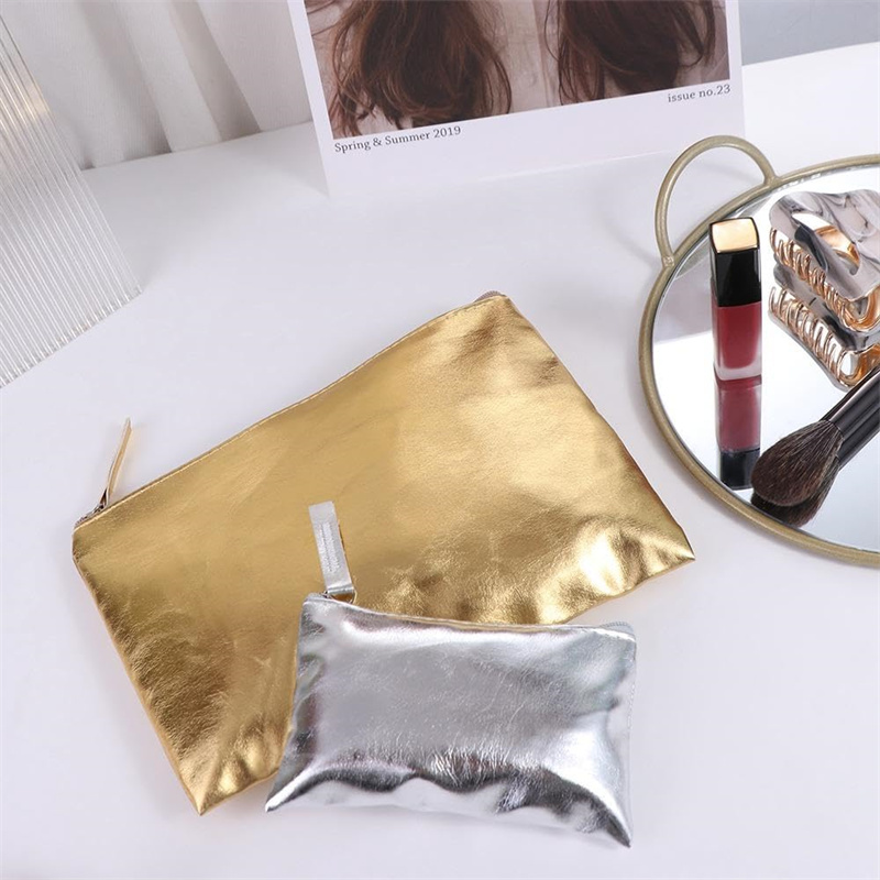 Fashion Waterproof Coin Bag Portable Card Holder Key Coin Earphone Pouch New Silver Gold PU Leather Coin Purse Wallet Simple