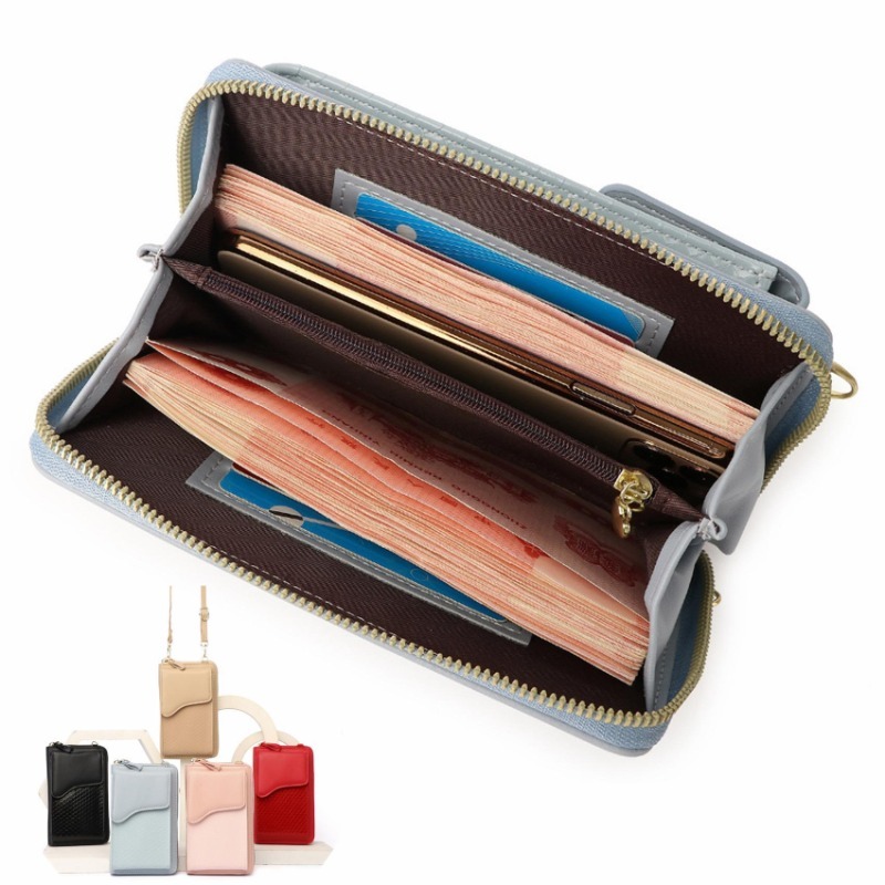 Women Solid Color Mini Shoulder Bag Multifunctional Purse Phone Casual Crossbody