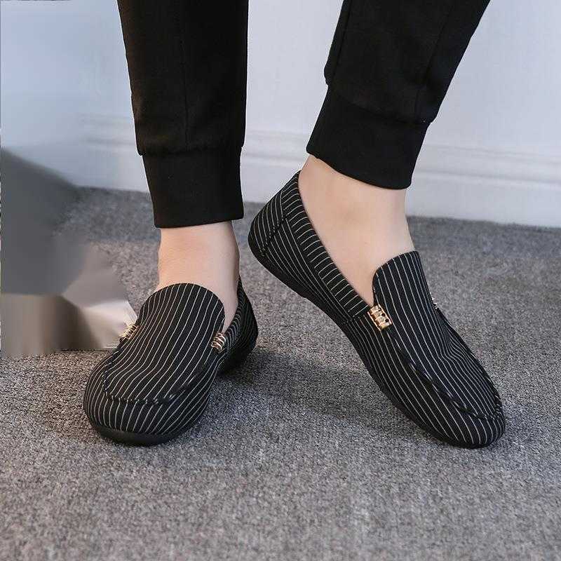 Doudou Shoes Mens Autumn New Korean Cloth Shoes Mens Shoes Trend Board Shoes One Step Casual Shoes Lazy Shoes