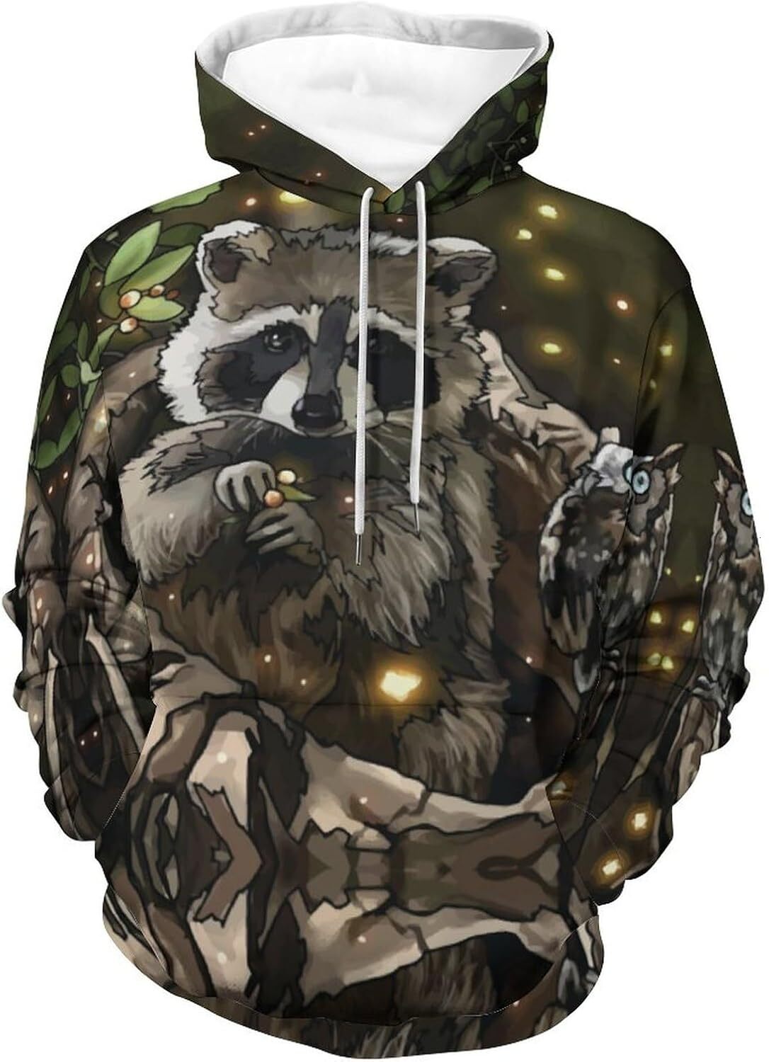 Hoodie for Mens Womens Brown Bear in Forests Hoodies for Men 3D Print Pullover Hooded Drawstring Loose Sweatshirt with Big Pockets Graphic Fashion Rac