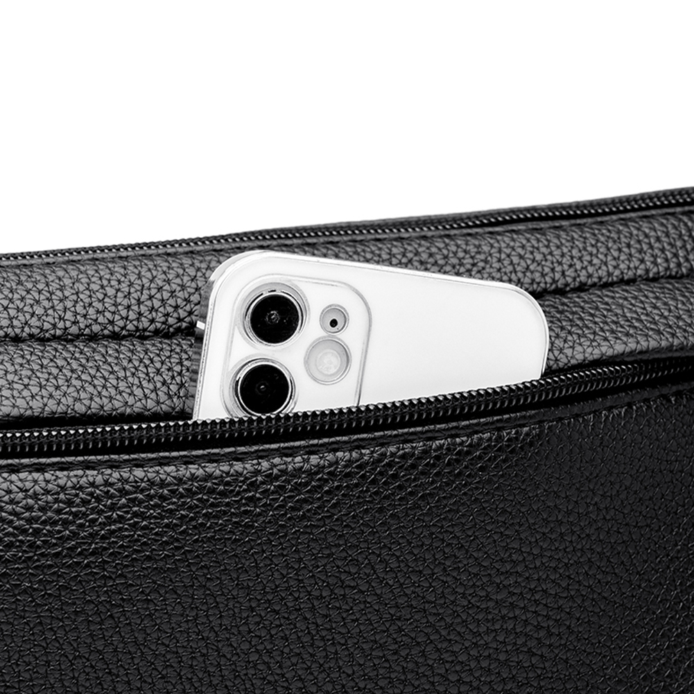 Crossbody Bag for Women Multi Compartment Satchel Purse PU Leather Zipper Wristlet Clutch Solid Handbag for Work Travel