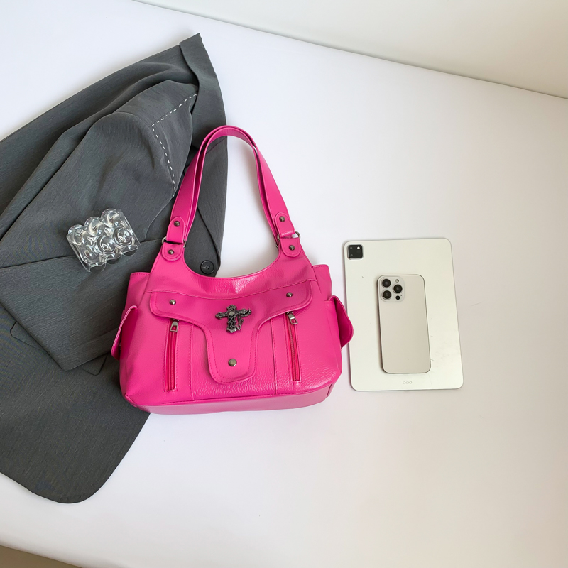 Women Retro Tote Handbag PU Leather Luxury Shoulder Bag Large Capacity Fashion Tote Bag Ladies Commute Bag