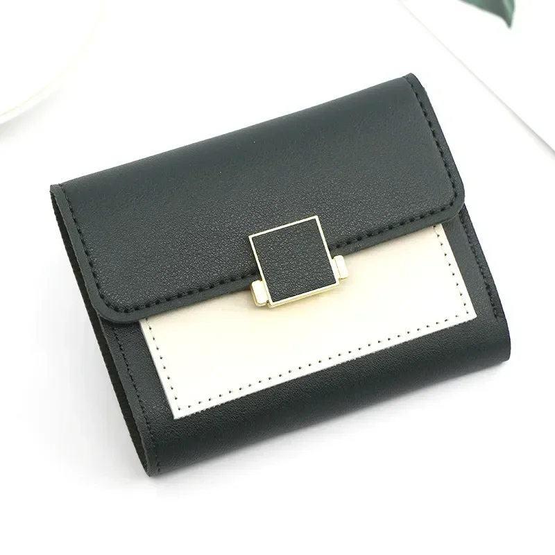 Women's Wallet Credit Card Holder Money Bags Zipper Coin Purse Mini Lightweight Portable Slot Wallets Metal Buckle Purses