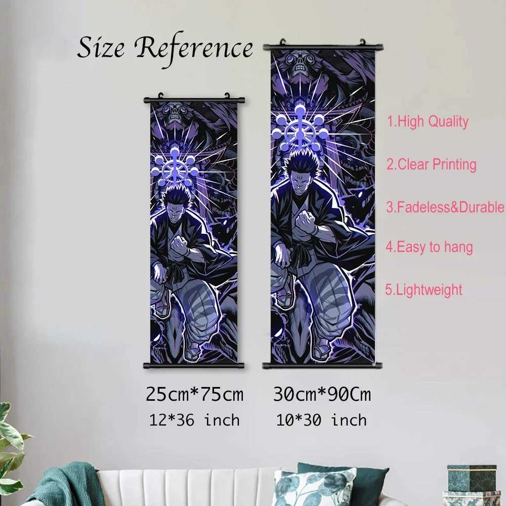 J-Jujutsu Kaisen character Gojo Satoru Room home decoration mural gift hanging scroll printing canvas poster painting decoration X241107