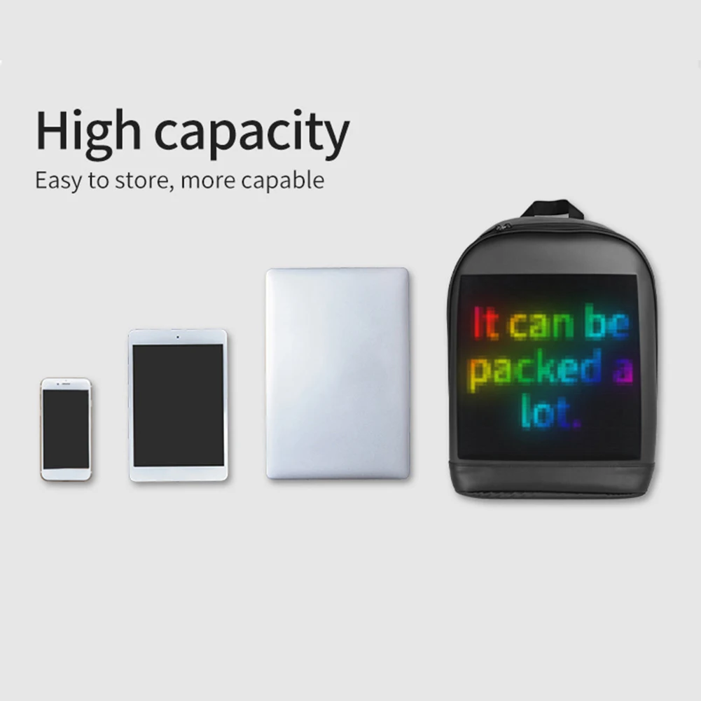Business Travel Laptop Bag LED Display Screen Advertising Billboard Backpack
