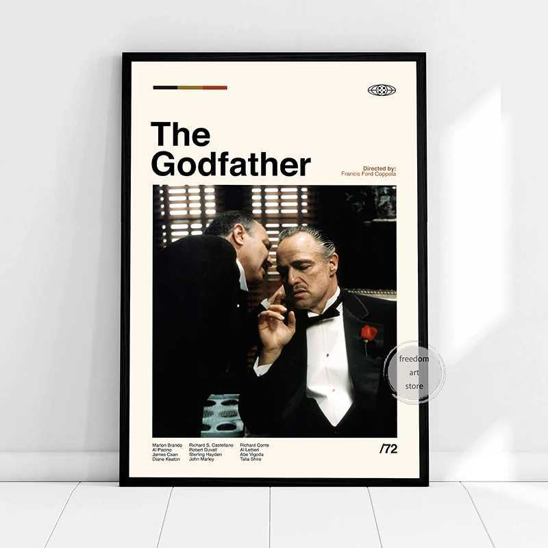 Vintage Minimalist Film Godfather/Vulgar Focus Series Art Posters Canvas Painting Wall Printing Pictures Room Home Decoration X241107