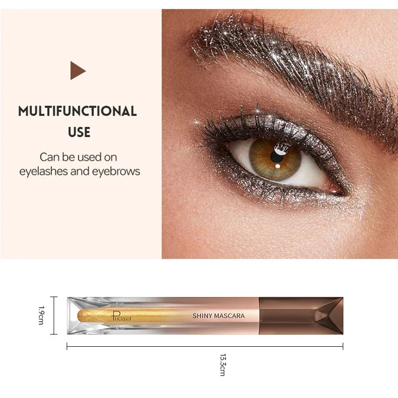 Glitter eye black Glitter diamond eye black Glitter snowflake mascara waterproof thread brush eye black styling tool 241107