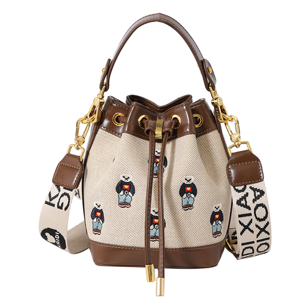 Shoulder Bag for Women Embroidered Top Handle Handbag Removable Strap Crossbody Bag Tote Handbag Commuter Travel Bag