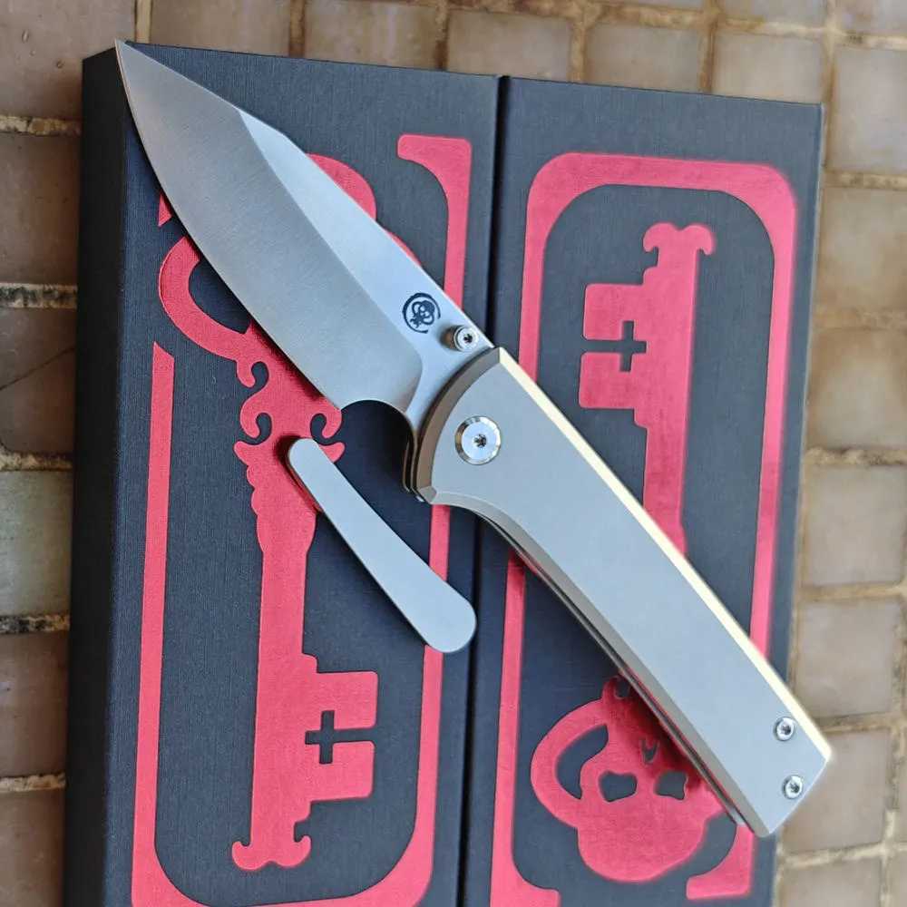 JUFULE Chaves Scapegoat Street Ceramic Bearing Titanium Mark M390 Survival EDC Tool Camping Hunting Outdoor Tactical Folding Knife X241108