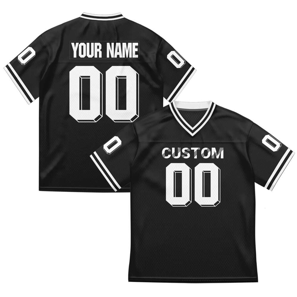 2025 Personalized Jersey Printed Letter Number Football Tee Shirt Athletic Uniform Big Size