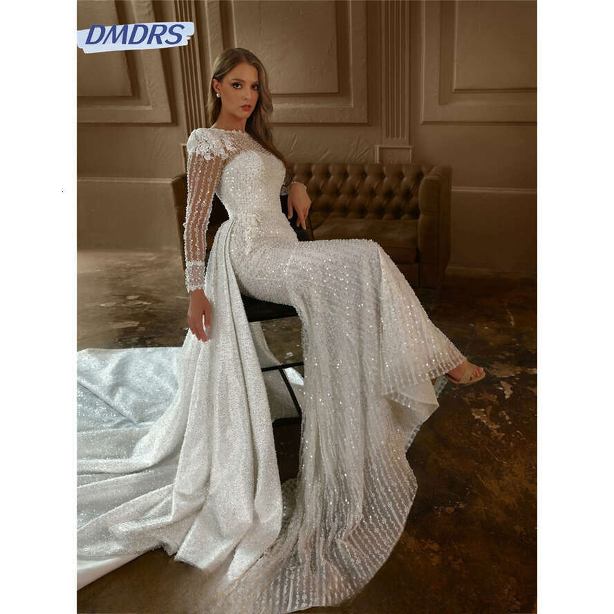 Charming Long-Sleeved Bridal Dresses 2025 Urious Wedding Romantic Or-Length Dress Customized Vestidos De Novia