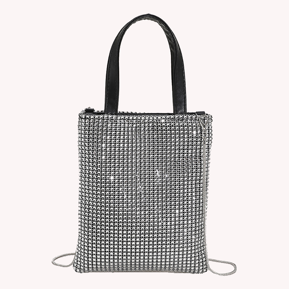 Solid Shining Rhinestone Shoulder Bag Lady Casual Small Messenger Bags for Women Outdoor Business Traveling