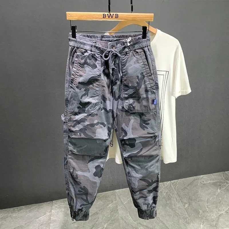 Cargo Pants Mens Summer Cotton Trousers Men Sweatpants Stretch Camouflage Casual Pants Streetwear Male Thin Motion Encil Pant LX241107