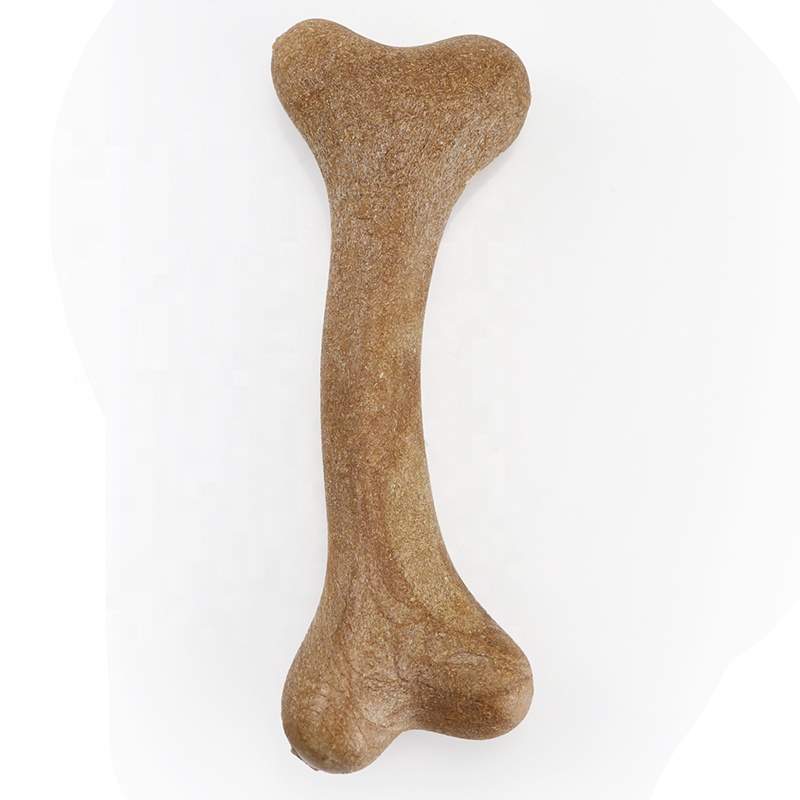 Wholesale Strong Safety Durable Interactive TPR Nylon Cleaning Beef Flavor Dog bone Toy dog toothbrush toy Pet Suppliers
