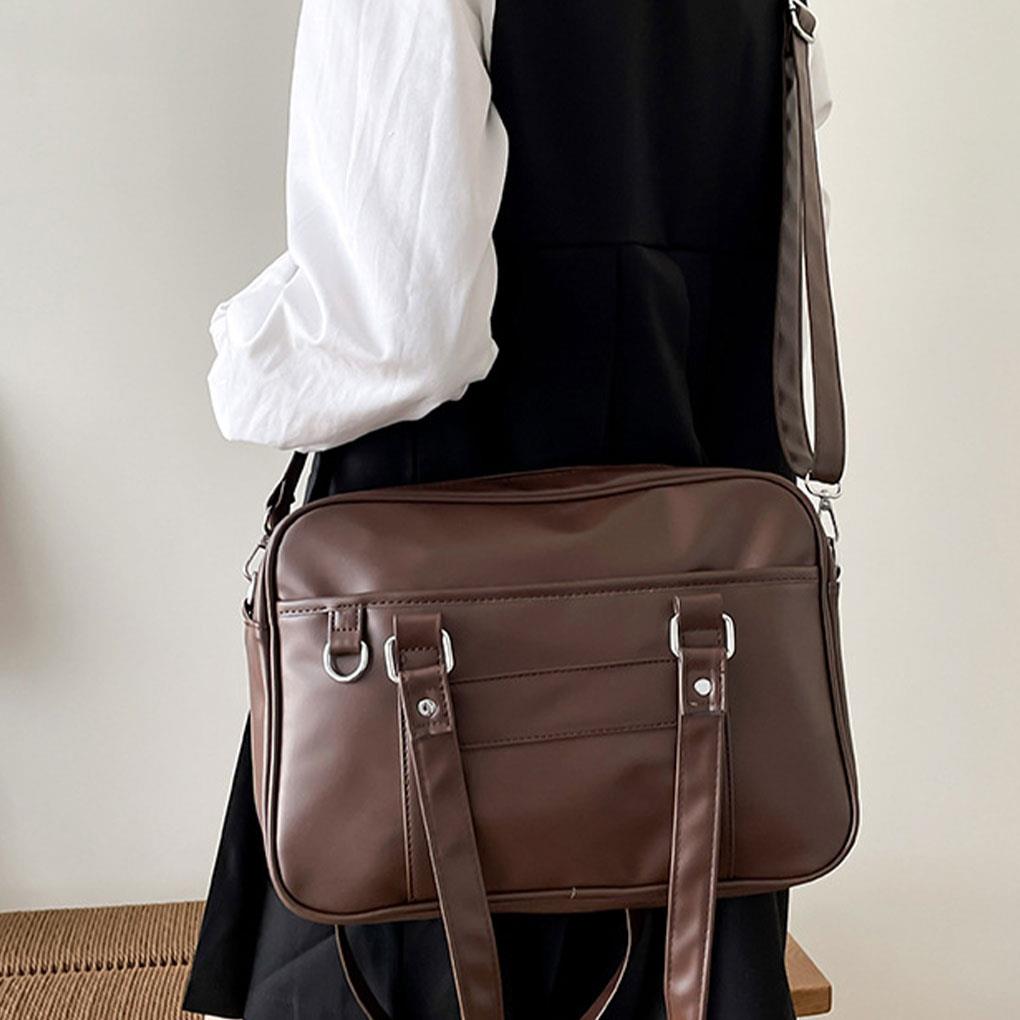 Japanese Casual PU Shoulder Bag Junior High School Students School Bag Handbag Anime Uniform Bag Tote Bags for Women