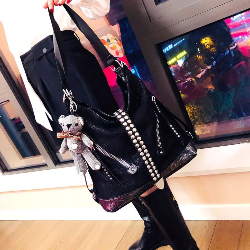 Fashion Backpack Female Sac Poplene Femme Commuter Dual-use Leisure Multi-functional Single Women Handbag Shoulder Crossbody Bag