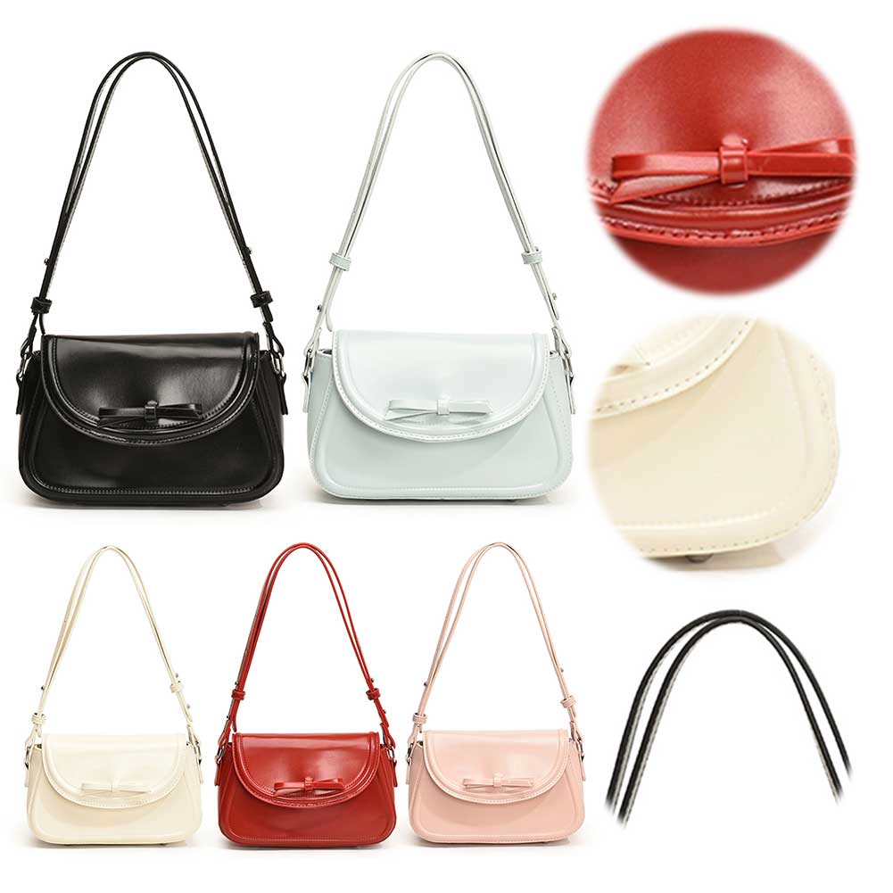 Women Small Underarm Bag PU Leather Leisure Armpit Handbag Solid Color Travel Underarm Handbag Girls Outdoor Daily Bag