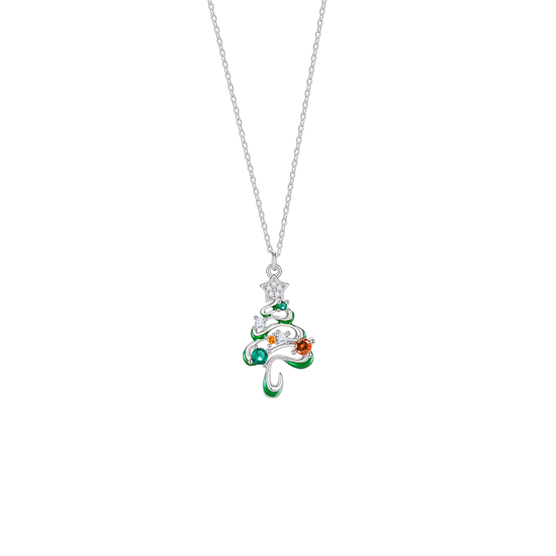 Elegant Women's Christmas Star Necklace Featuring Sparkling Zircon Stones