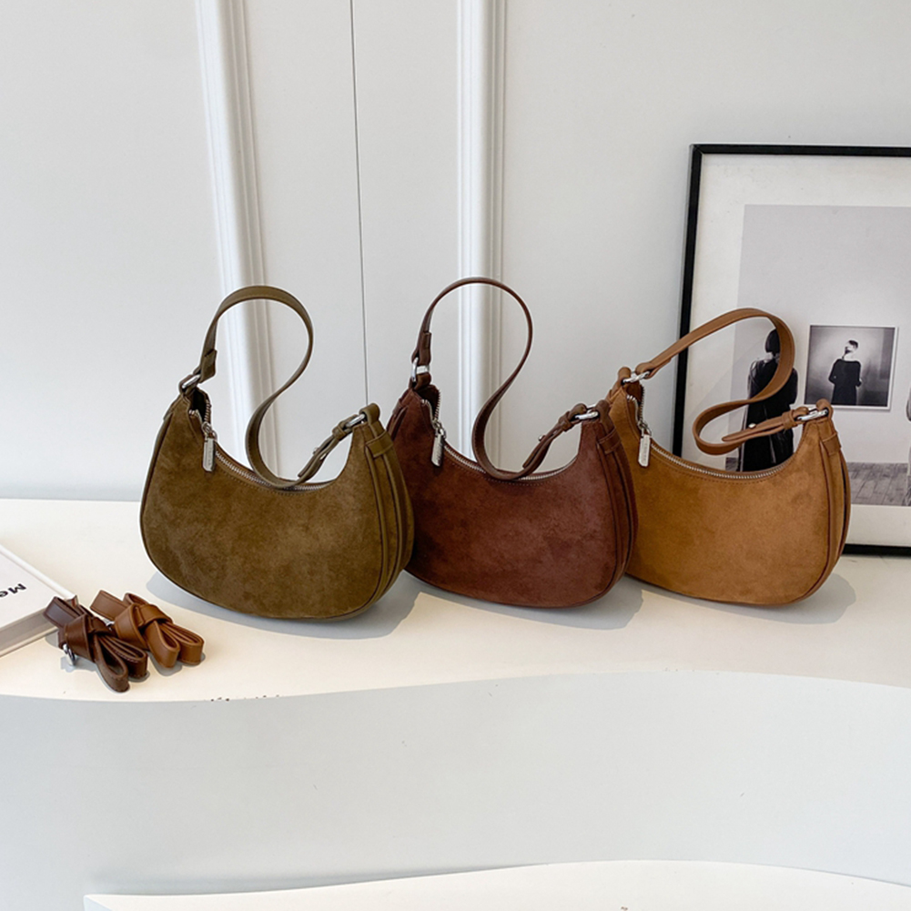 Crescent Shoulder Bag for Women Adjustable Strap Cute Hobo Bag Clutch Purse for Work Travel