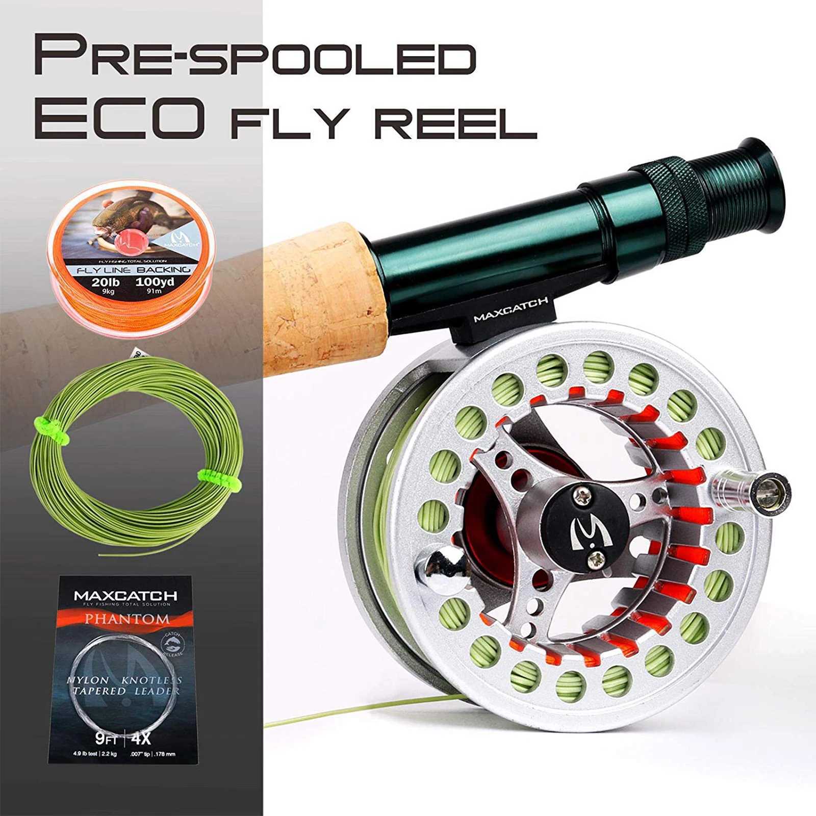 Maximumcatch 3-8WT fly fishing rod and reel combination kit 86 /9 with fast fly rod pre sporulation fly reel line and triple tube W241108