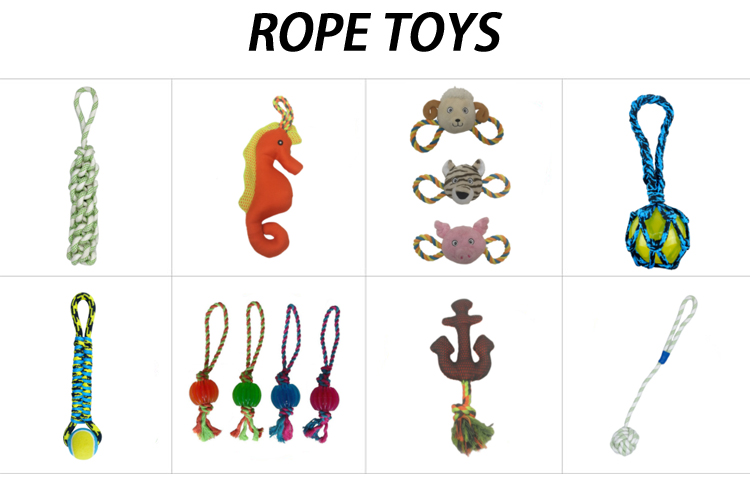 Wholesale Custom Eco Friendly Iq Training Rubber Plush Squeak Rope Interactive Toy Dog Chew Pet Toys