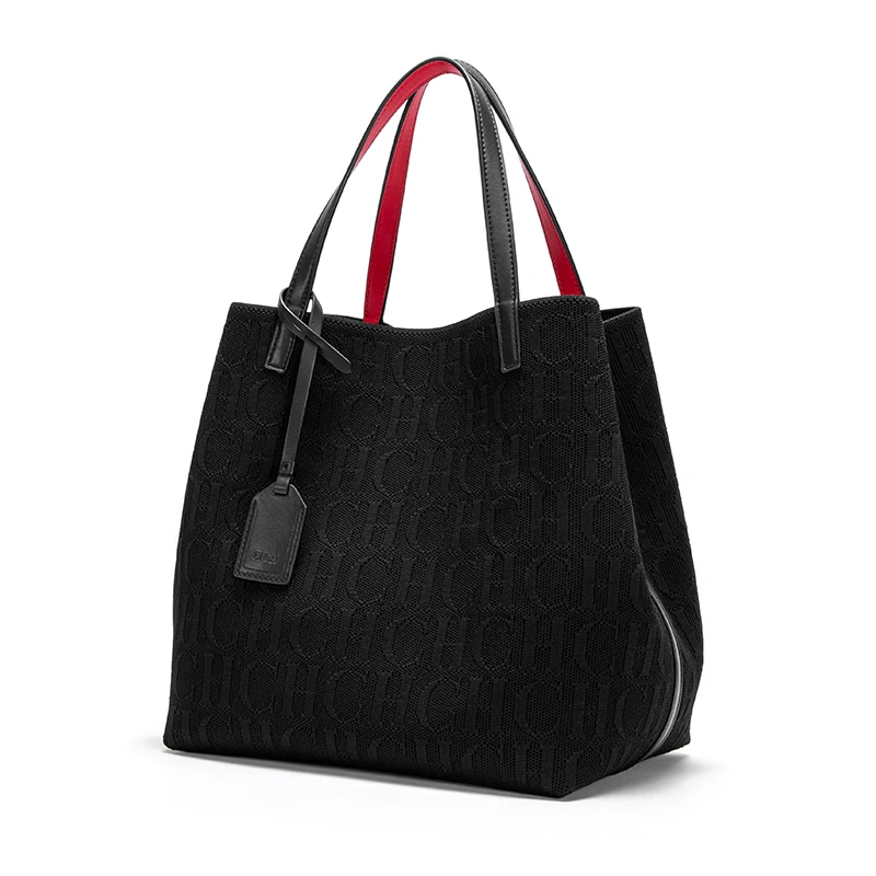 Ladies Shoulder Bag Fashion Classic New Pure Color Outer Pocket Ladies Handbag High Quality Craft Large Capacity Handbag