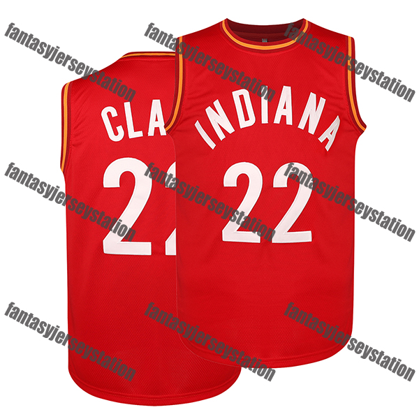 Stylish Comfy Clark Basketball Jersey - Classic Sleeveless Breathable Tank Top with Embroidered Letter & Number 22 White- Men's Fashionable Sport