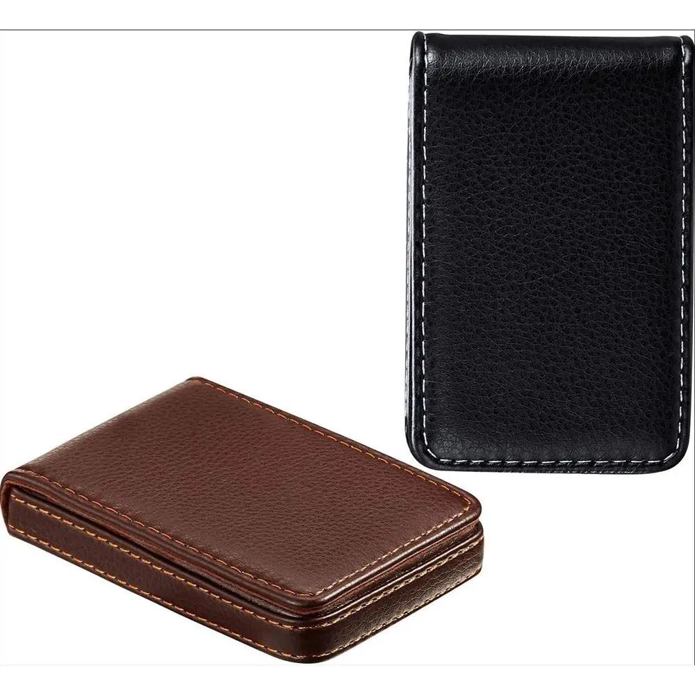 Popular New Business Card Holder Men's ID Holders Magnetic Attractive Case Box Mini Wallet Male Credit