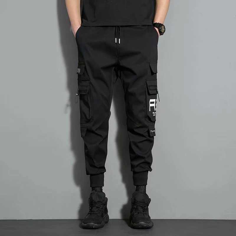 Men Trend Versatile Multi Pockets Cargo Pants Daily Fashion Sports Casual Trousers New Plush Thicken Winter Thermal Harem Pants LX241107