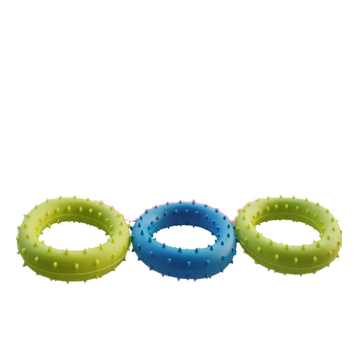 New Pure Color TPR Rubber Round Circle Pets Dogs Chew Trainer Eco-Friendly Pet Chew Toys