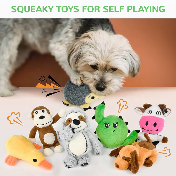 12 Pack Puppy Toys Dog Squeaky Toys Dog Accessories Stuffed Plush Dog Toy For Teething And Playing