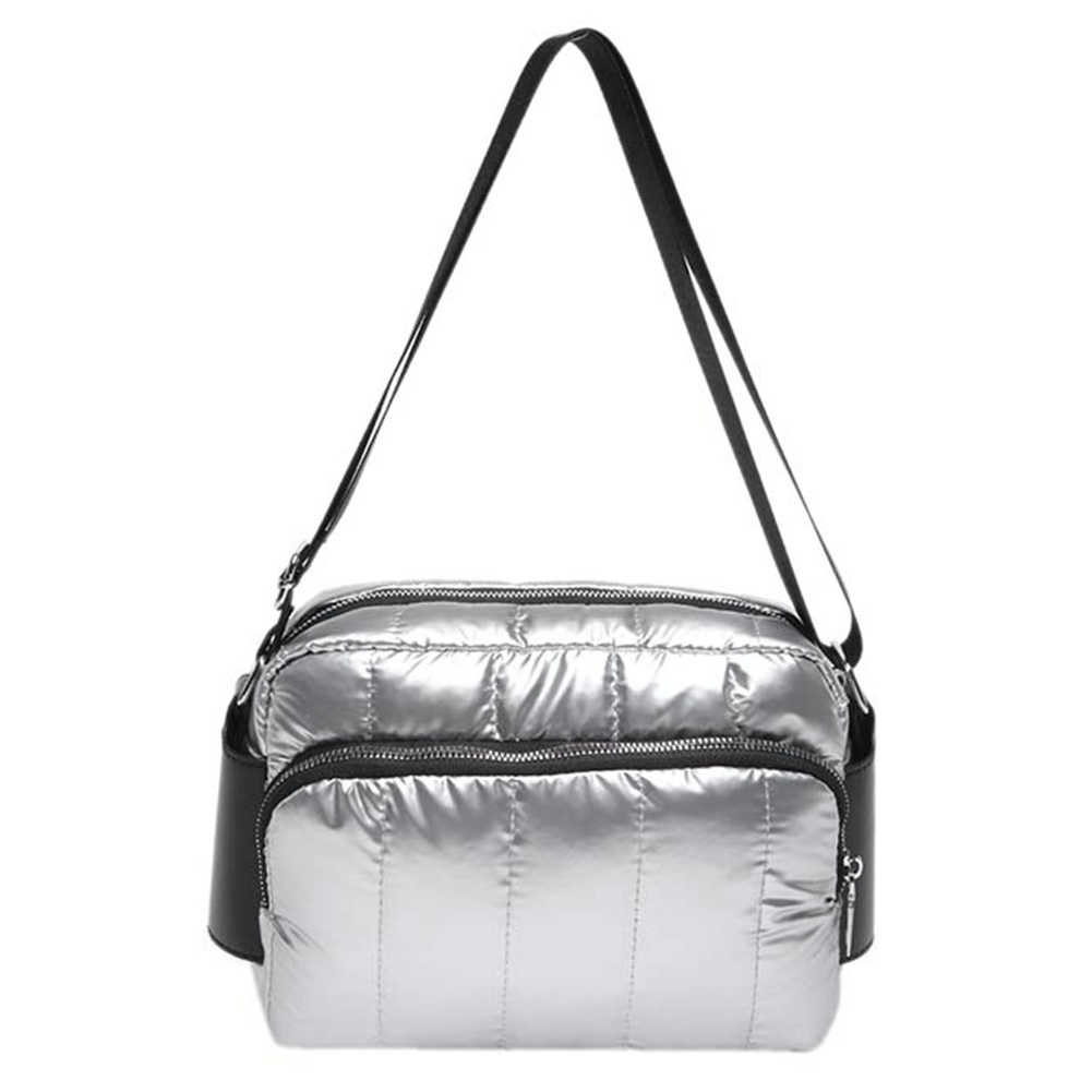 Women Shoulder Bag Adjustable Strap Cotton Handbag Padded Crossbody Down Bag Travel Commuter Bag