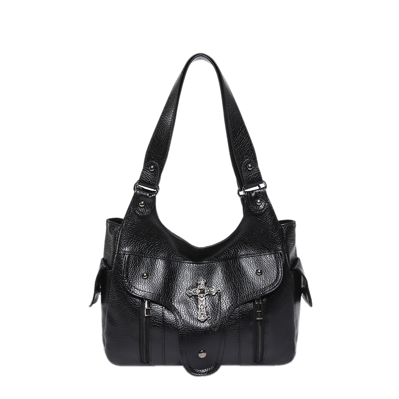 Women Retro Tote Handbag PU Leather Luxury Shoulder Bag Large Capacity Fashion Tote Bag Ladies Commute Bag
