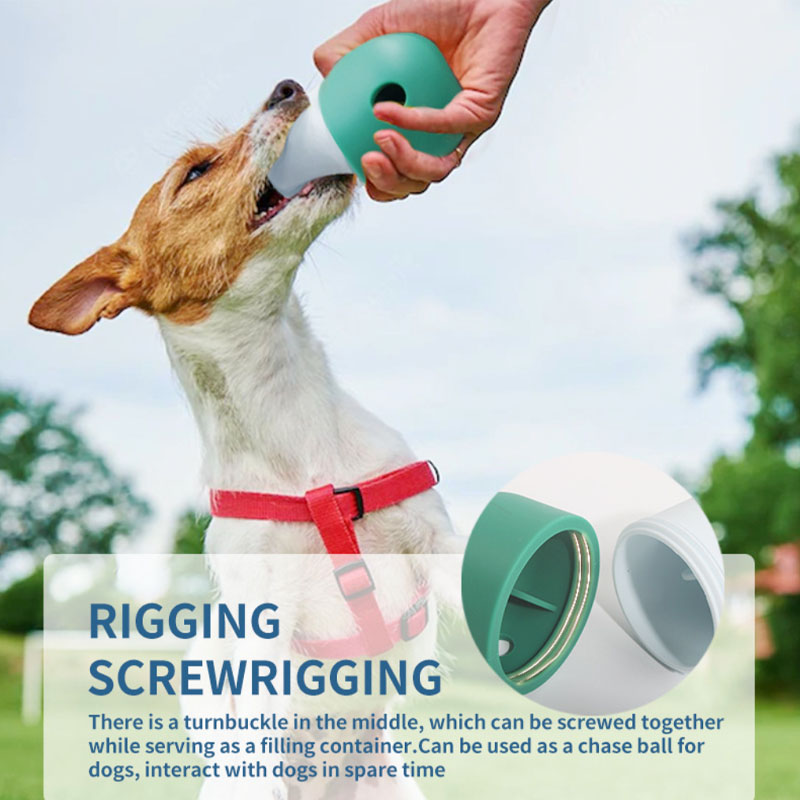 Hot Selling Eco-friendly Silicone Pet Food Dispenser Dog Feeder Puzzle Toy Ball For Puppy Dogs