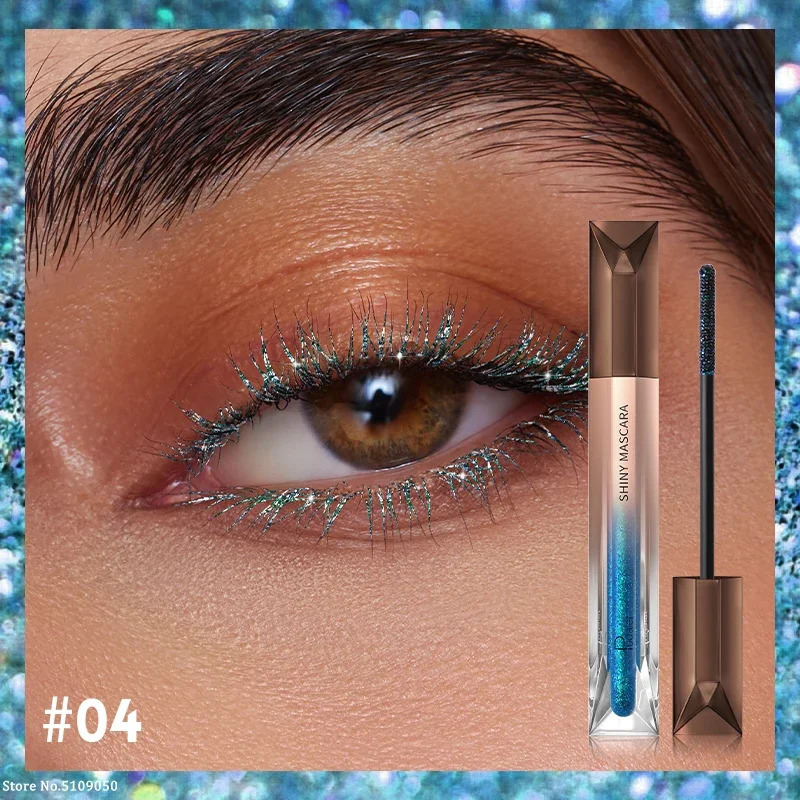 Glitter eye black Glitter diamond eye black Glitter snowflake mascara waterproof thread brush eye black styling tool 241107