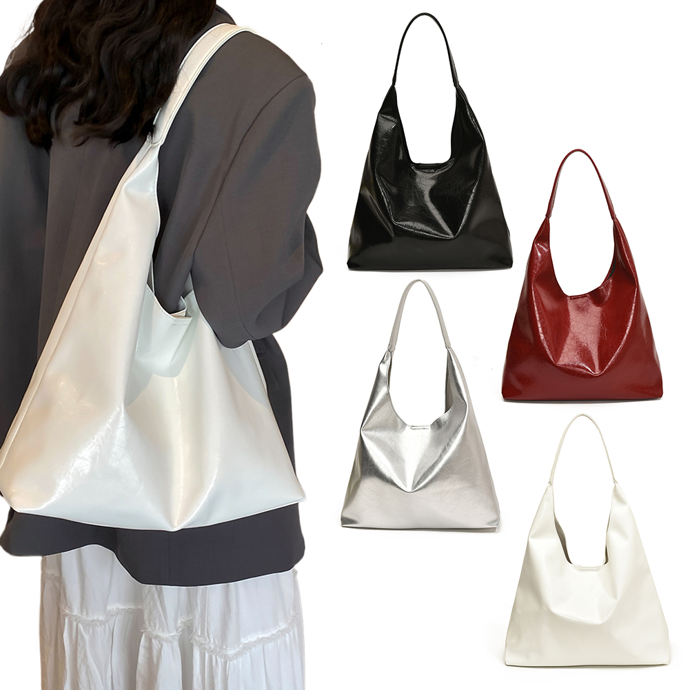 PU Leather Shoulder Bag Soft Designer Underarm Bag Large Capacity Shoulder Purse for Women Work Shopping Travel