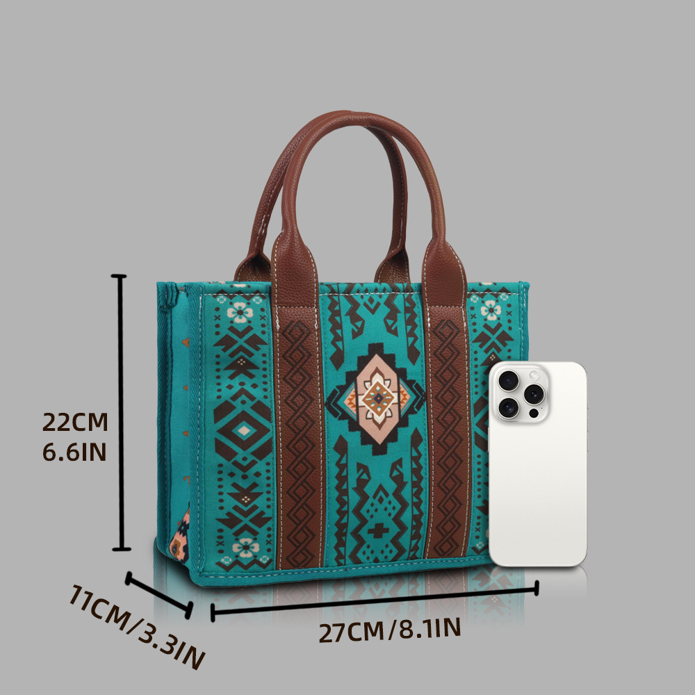 2-piece Bohemian Ethnic Style Handheld Crossbody Mother Retro Tote Lion Ridge Bag