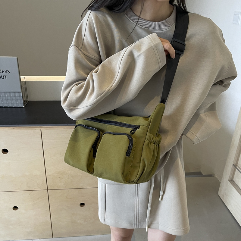 Women Simple Shoulder Bag Large Capacity Canvas Casual Crossbody Bag Adjustable Strap Travel Satchel Bag Female Shopping Bag