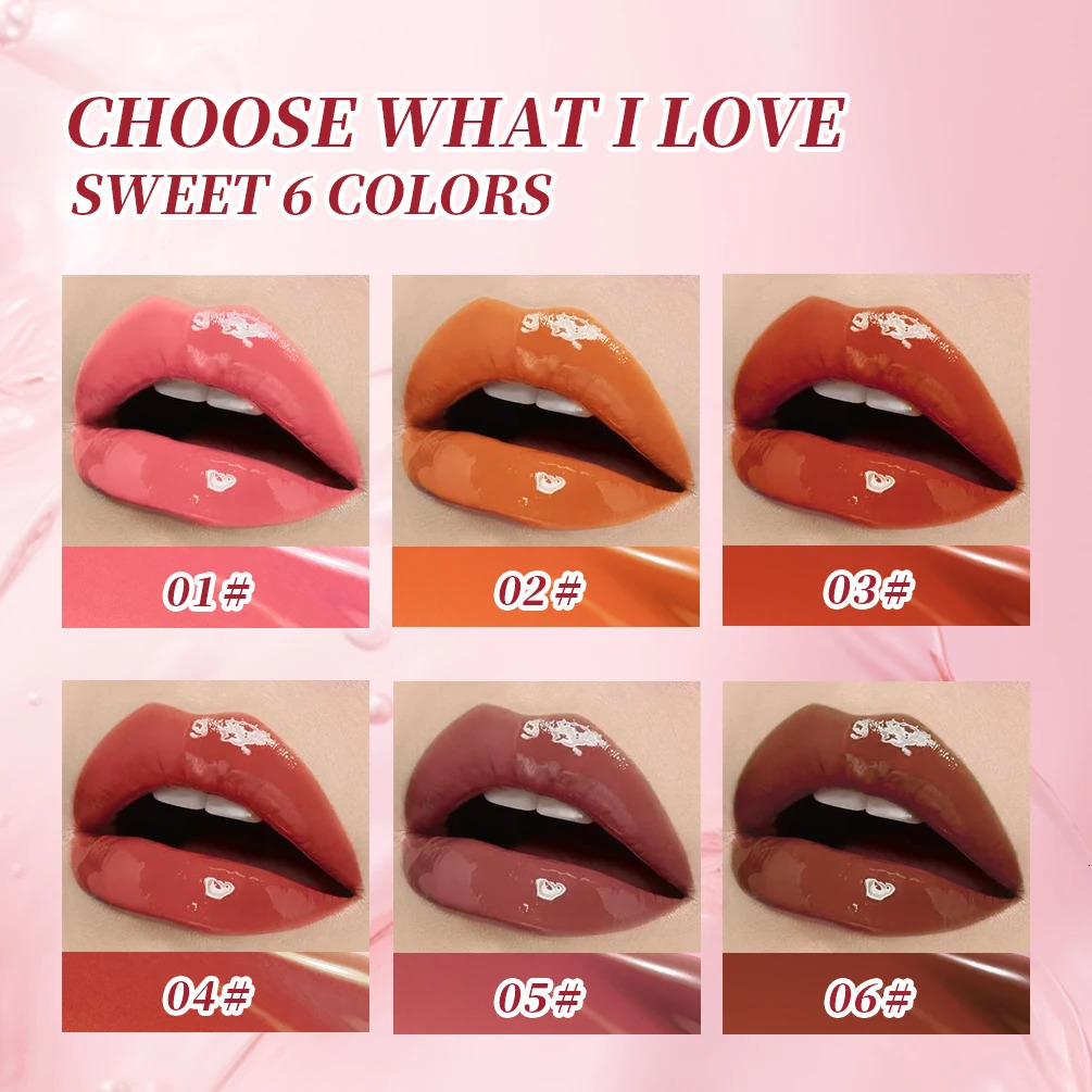 QI Smooth Lips Gloss Glass Water Gloss Sexy Full Lips Makeup Mirror Lips Glacier Lasting Lips Gloss Oil Coloring Pigments 241107