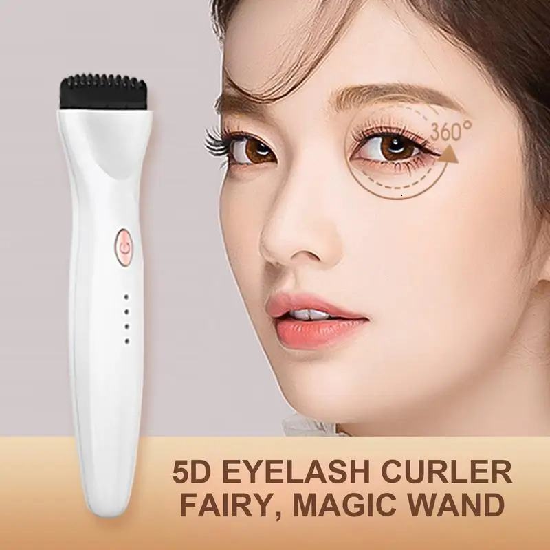 5D eyelash curler push type with indicator comb style USB charging eyelash curler makeup tool 241107