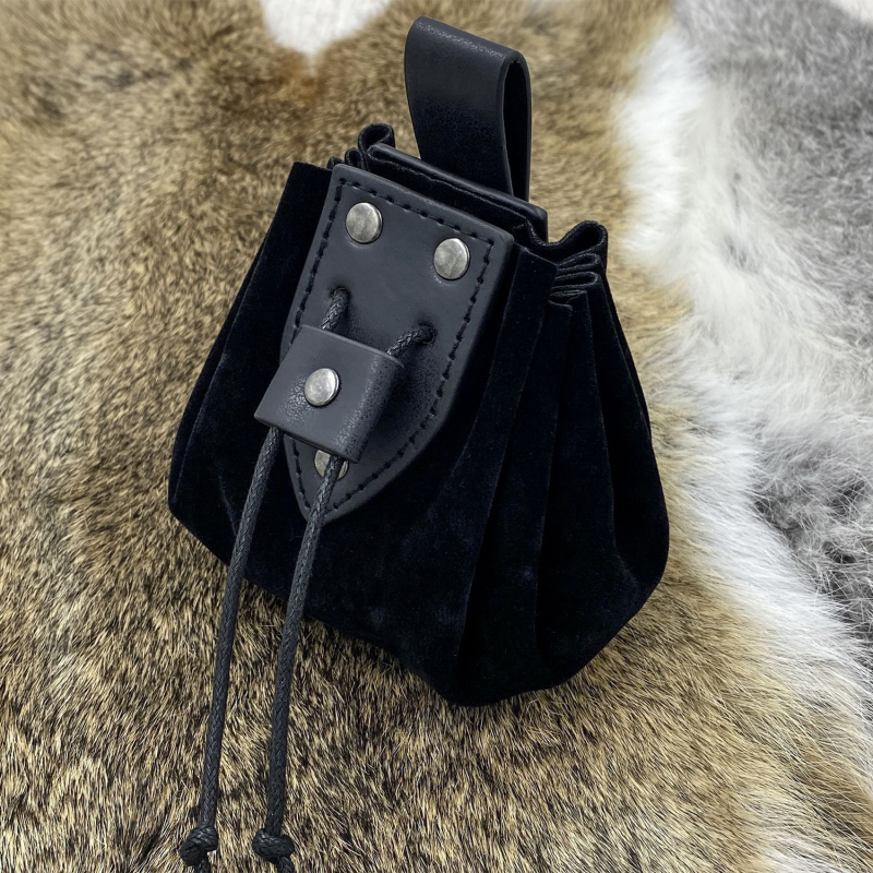 zxx Medieval Renaissance Belt Bag Celtic Viking Coin Pouch Steampunk Drawstring Purse Viking Style Pu Leather Pocket Bag