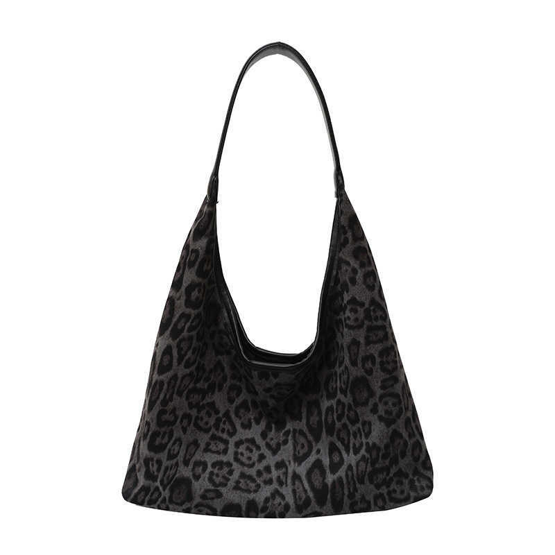 Korean Version Leopard Print Tote Bag For Women 2024 New Fashionable And Versatile Shoulder Simple And Large Capacity Handbag 241108