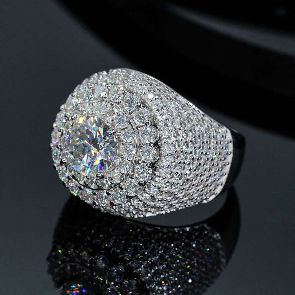 8mm Moissanite for Men Iced Out Rings Women S Sier Wedding Ring Finger Jewelry Pass Dias Tester Free Shipping