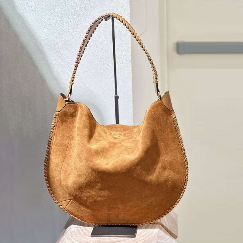 New Brown Saddle Bag Brand Designer Luxury Fashion Tote Bag For Women New High Quality Leather Woven Large Capacity Diagonal Bag