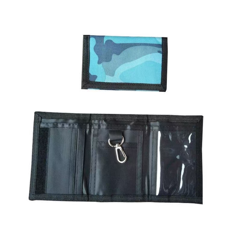 New Men's Designer Camouflage Fabric Foldable Polyester Wallet Card Bag