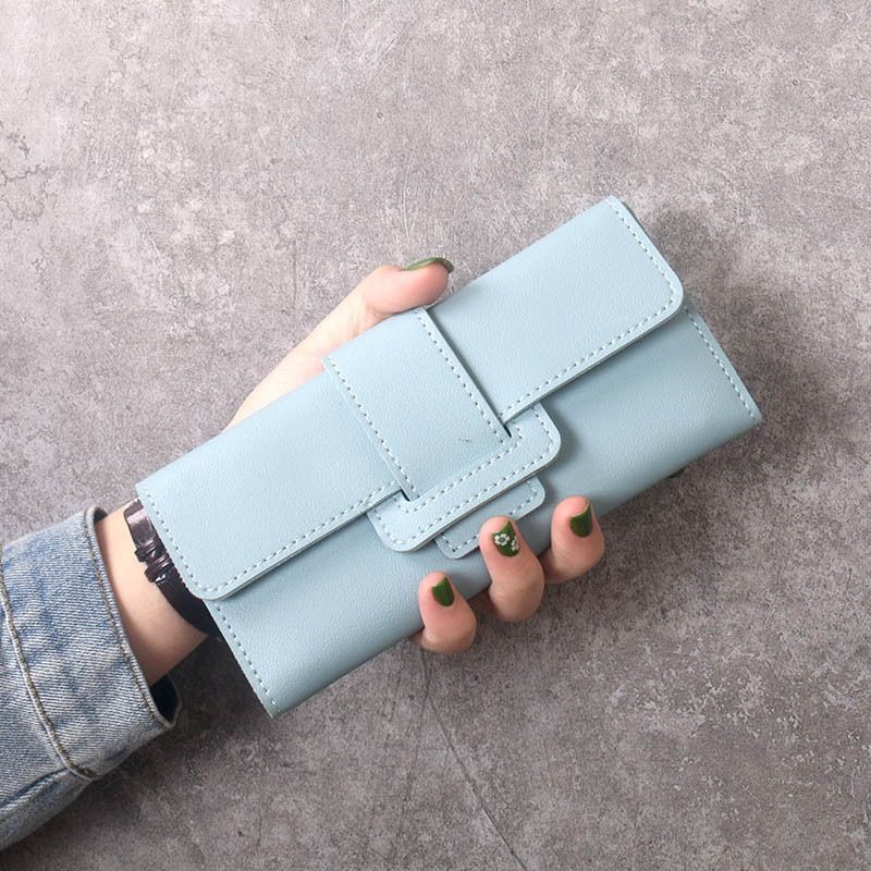 Multifunctional Handbag for Women Ladies Leather Wallet Long Flap High-end Luxury Long Purse Buckle Leather Wallets Card Holder
