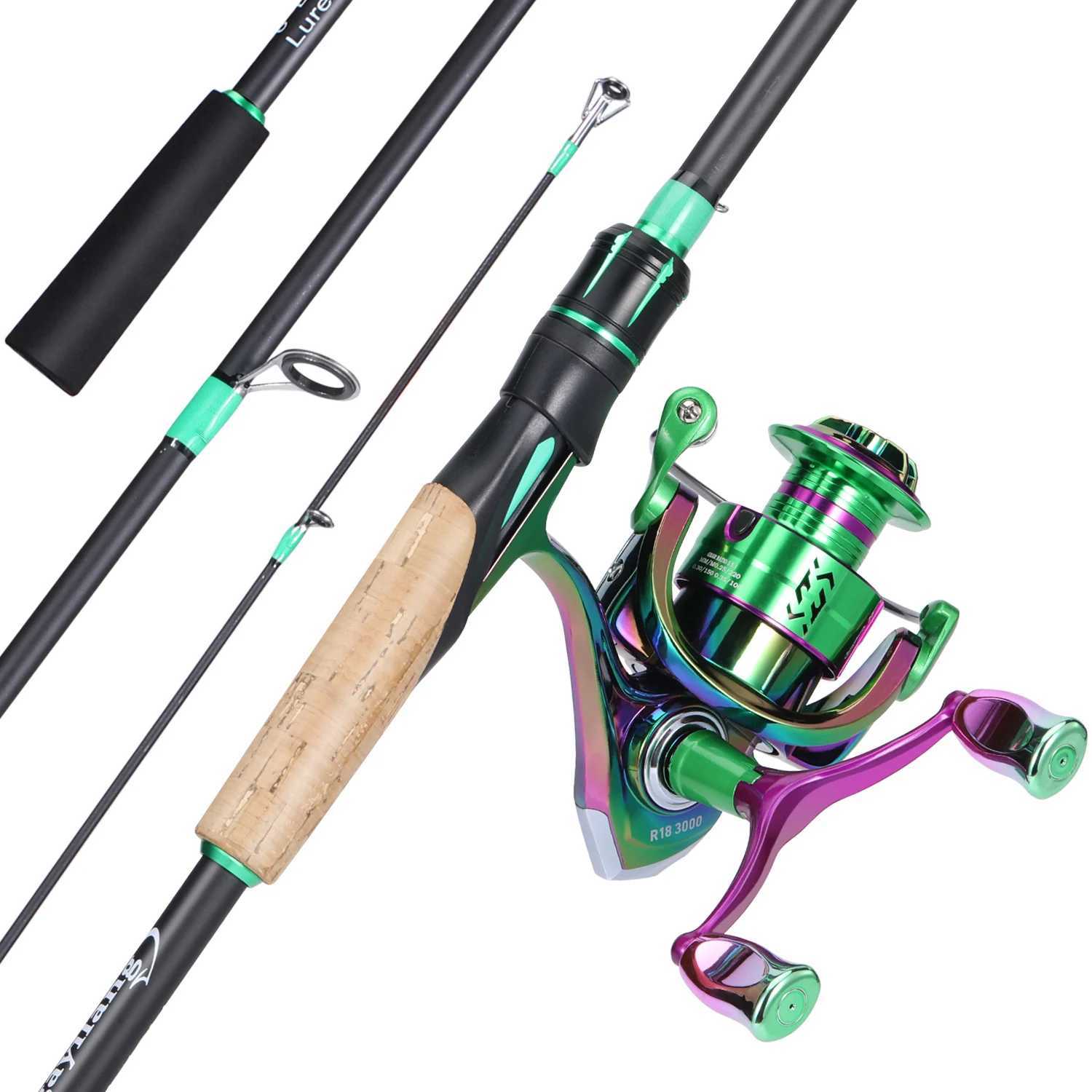 Sougayilang fishing rod and reel combination kit Caen fiber 1.8/2.1m fishing rod and 5.0 1 freshwater fishing gear ratio kit W241108