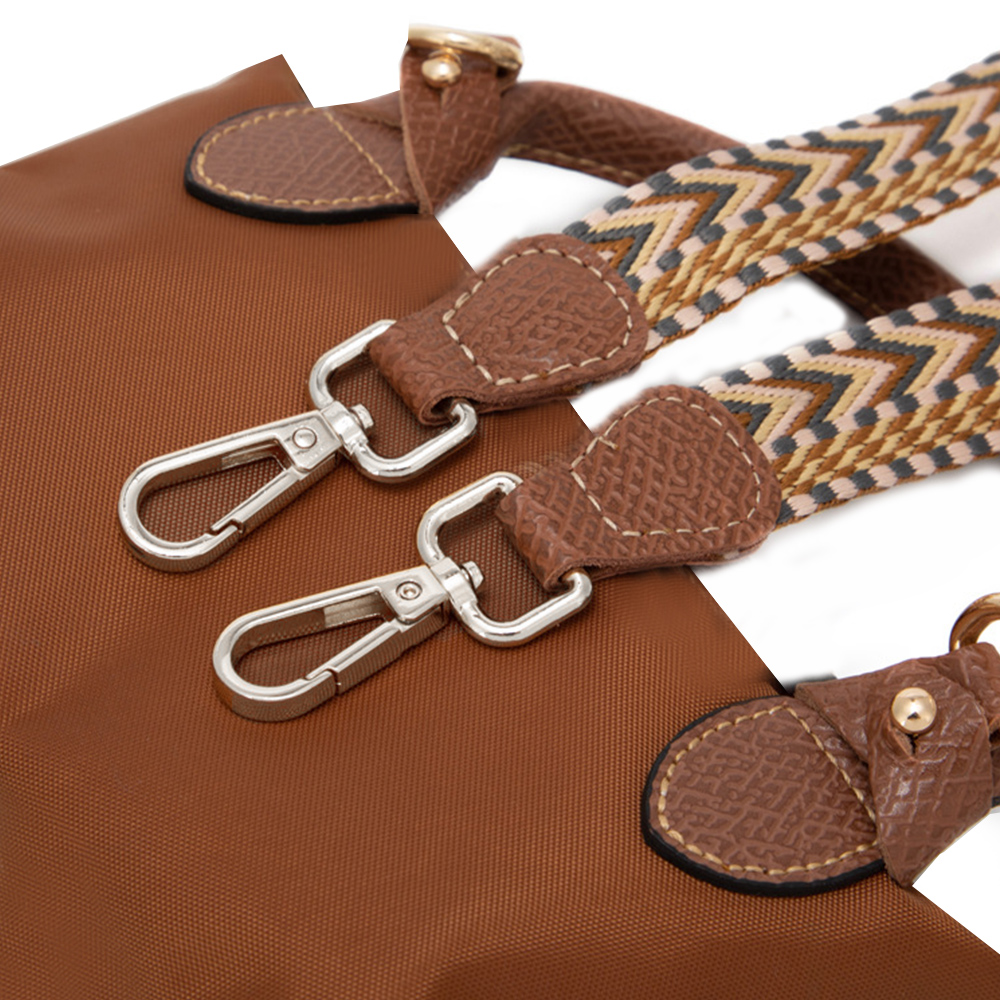 Hot Sale Replacement Wide Shoulder Bag Strap Thick Canvas Jacquard Crossbody Bag Strap With Metal Clasps Women Wide Handbag Belt