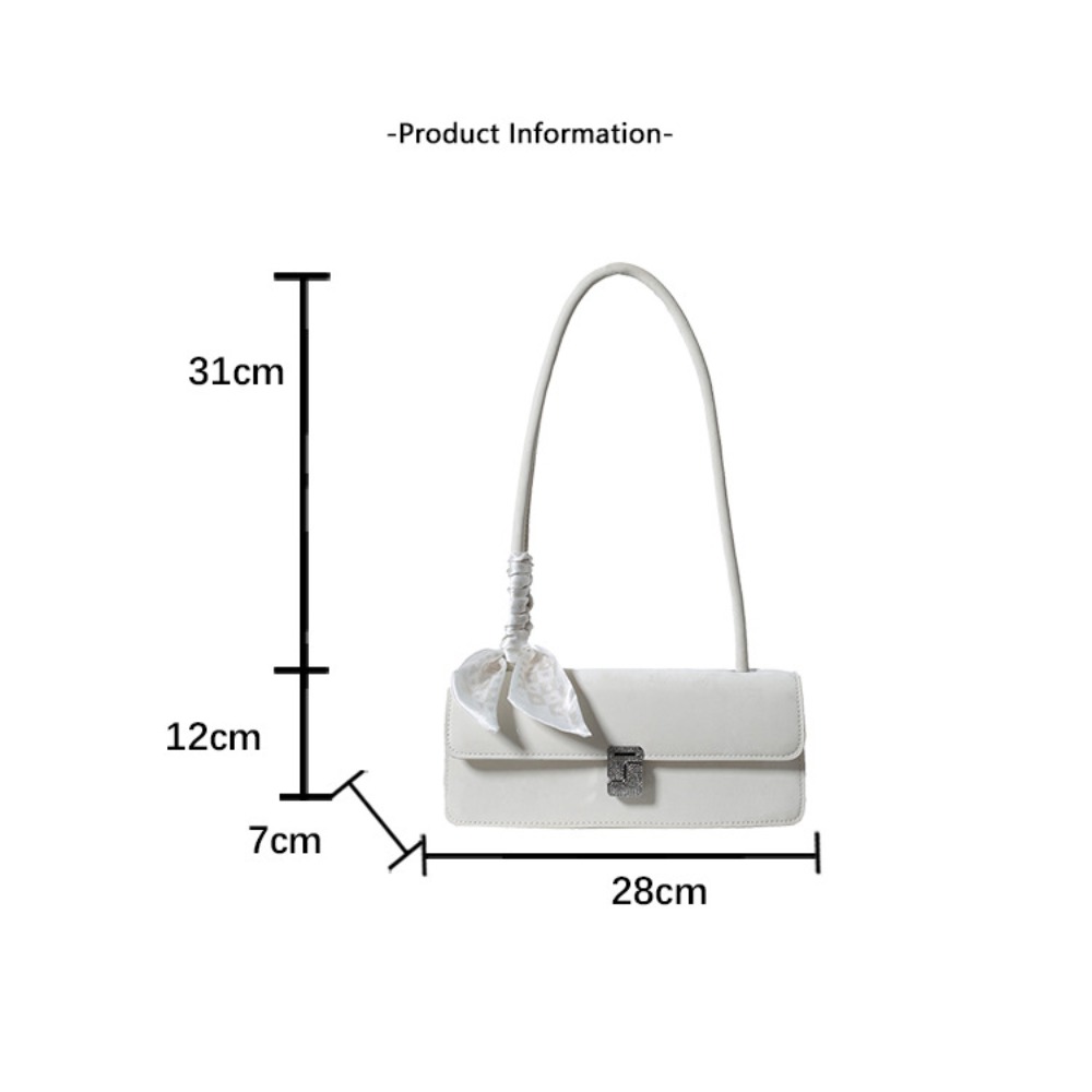 Retro Silk Scarf Lady Shoulder Bag Underarm Bag Casual Commuting Bag Handbag Minimalist Business Women's Bag Banquet Bag