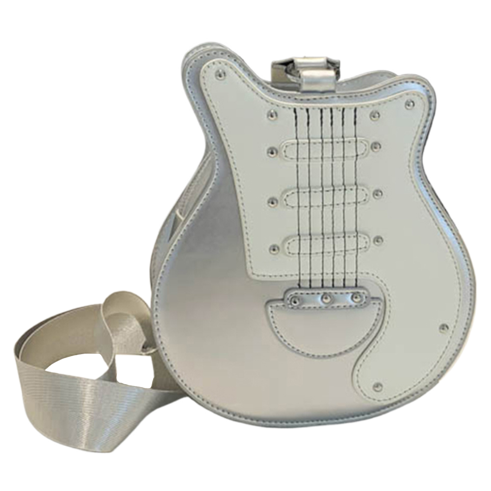 Guitar Shaped Fashion Shoulder Bag Large Capacity PU Trendy Sling Bag Adjustable Strap Novelty Crossbody Bag for Women Girls